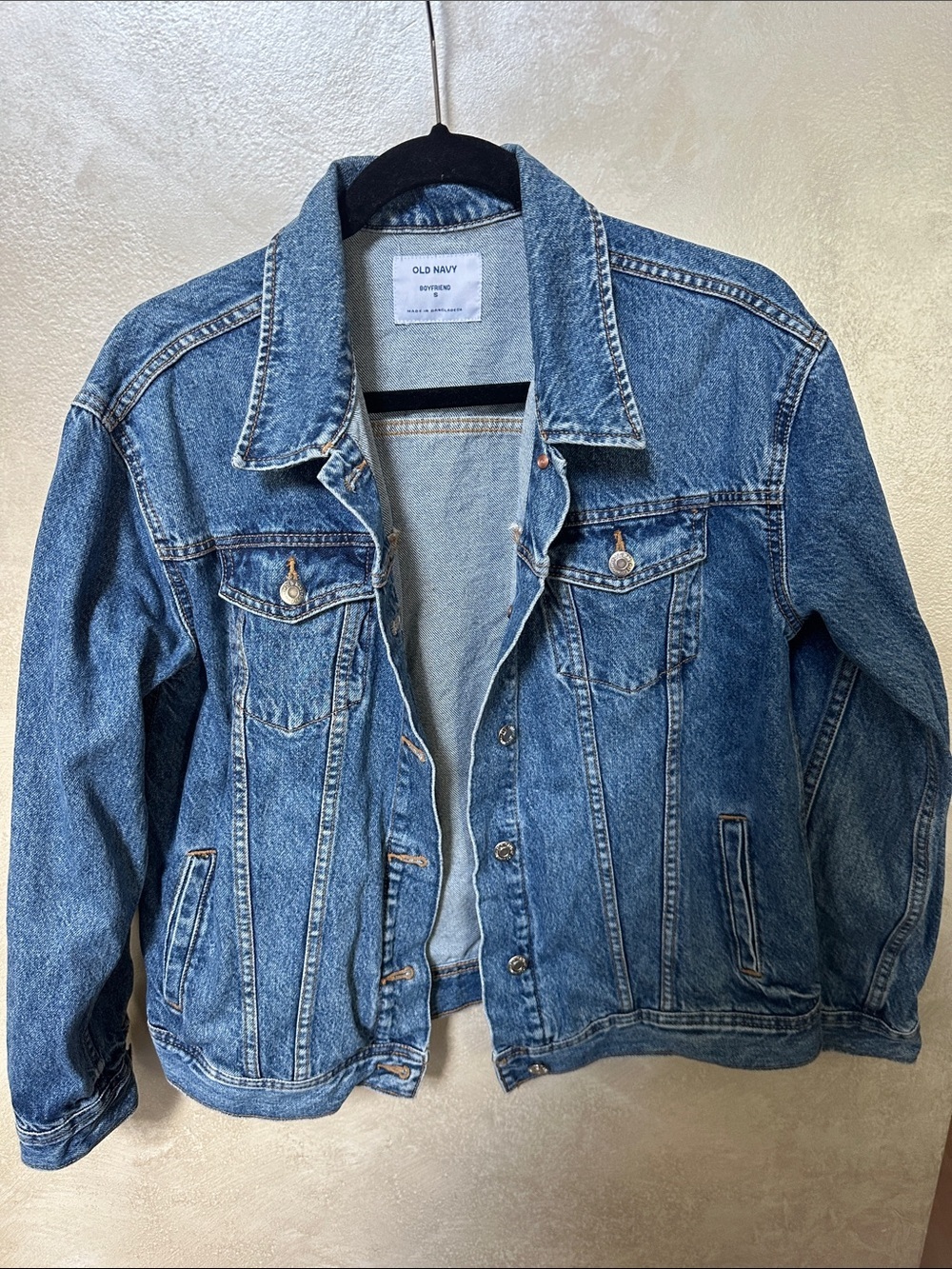 Old Navy Boyfriend style Denim Jean Jacket size small